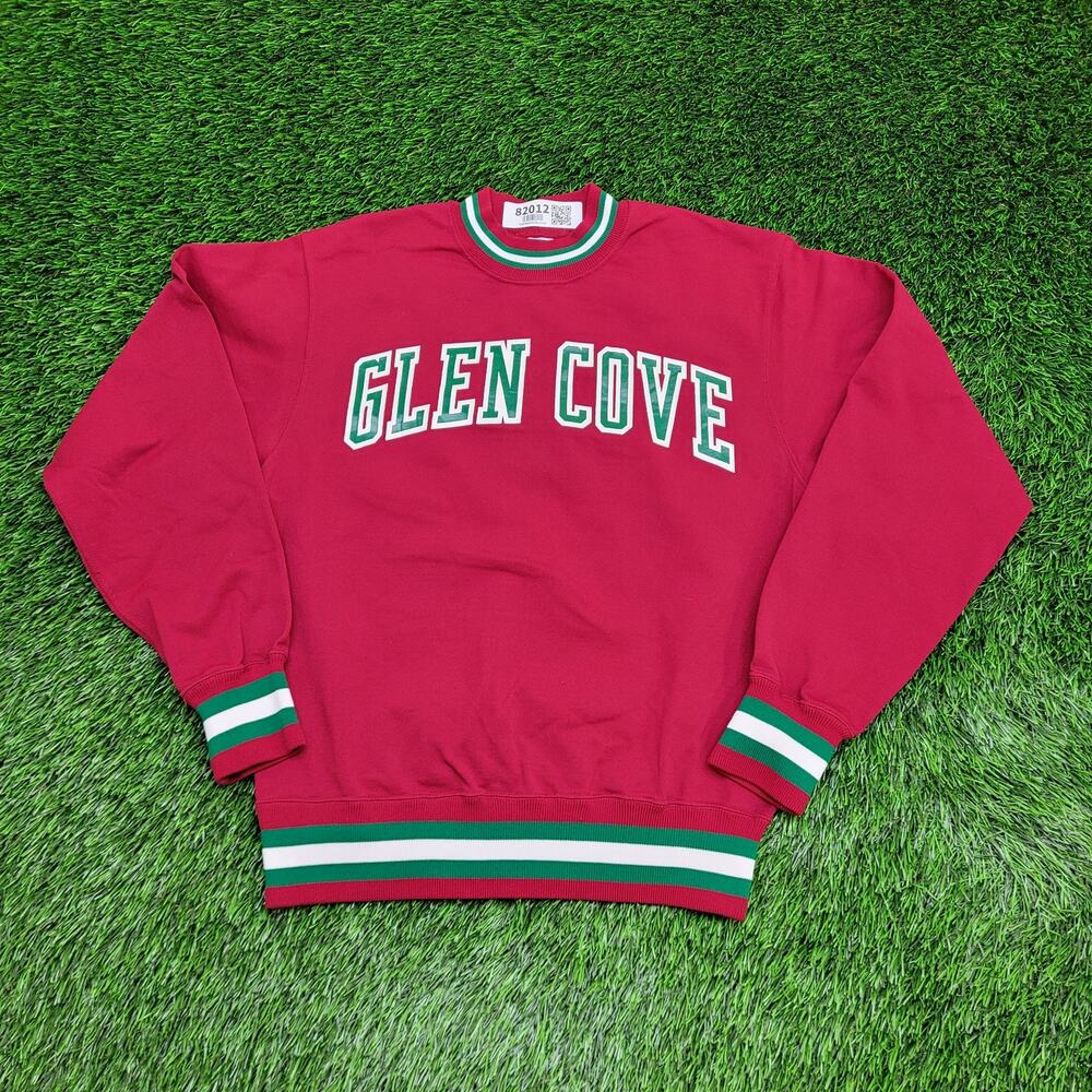 Vintage 70s Glen-Cove Ringer Sweatshirt Small 19x23 Crop USA Powers Mfg Co